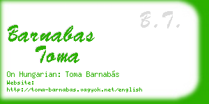barnabas toma business card