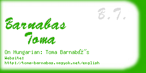 barnabas toma business card